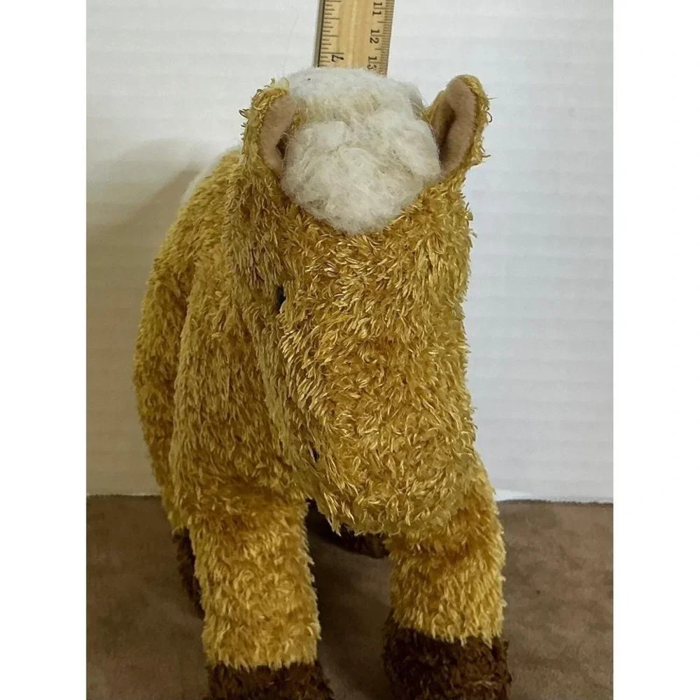Douglas Cuddle Toys Horse Plush Tan Brown Hooves White Mane 16
